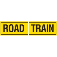 ROAD TRAIN 2 Piece 510 x 250mm Class 2 Reflective Sign - Long Life Sticker